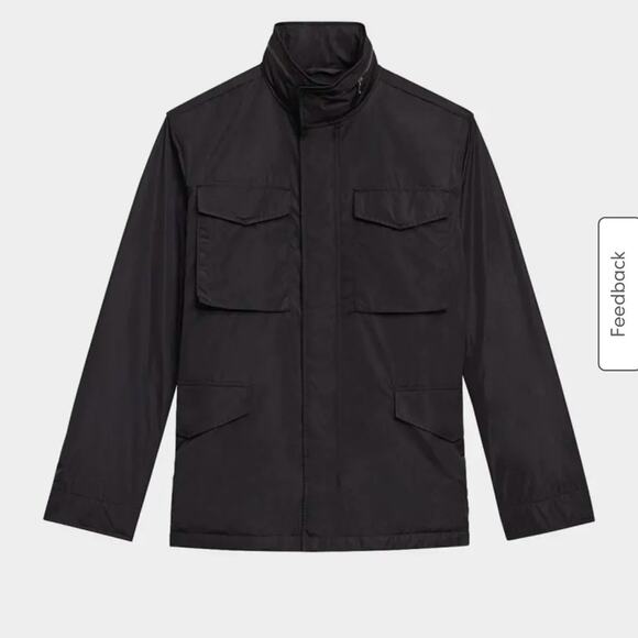 Theory Black Nylon Field Jacket Yost N Fuel Canvas Mens Utility Preppy Outdoor - Picture 2 of 14
